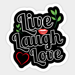 Joyful Mantra: Live, Laugh, Love Sticker